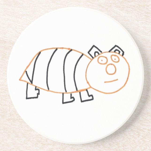 Posavasos Bee Bear Sandstone Coaster (Frente)