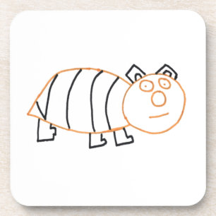 Posavasos Bee Bear Square Plastic Coaster