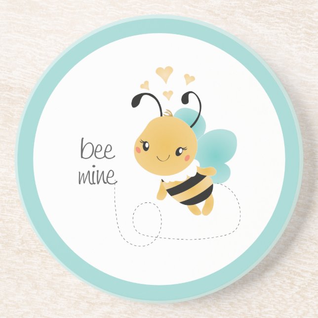 Posavasos Bee Mine Bumblebee Amarillo Negro (Frente)