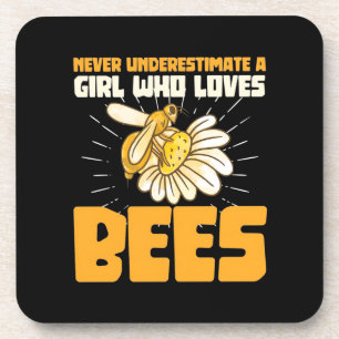Posavasos Beekeeper Gift Un Chica que ama a las abejas