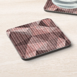 Posavasos Beige, brown textured polygonal