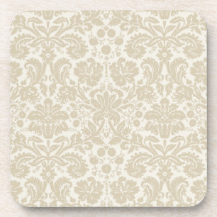 Posavasos Beige floral adornado del modelo del nouveau del