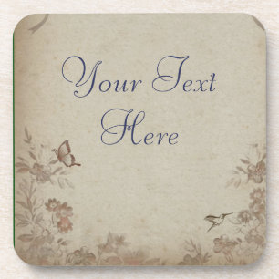 Posavasos Beige floral vintage