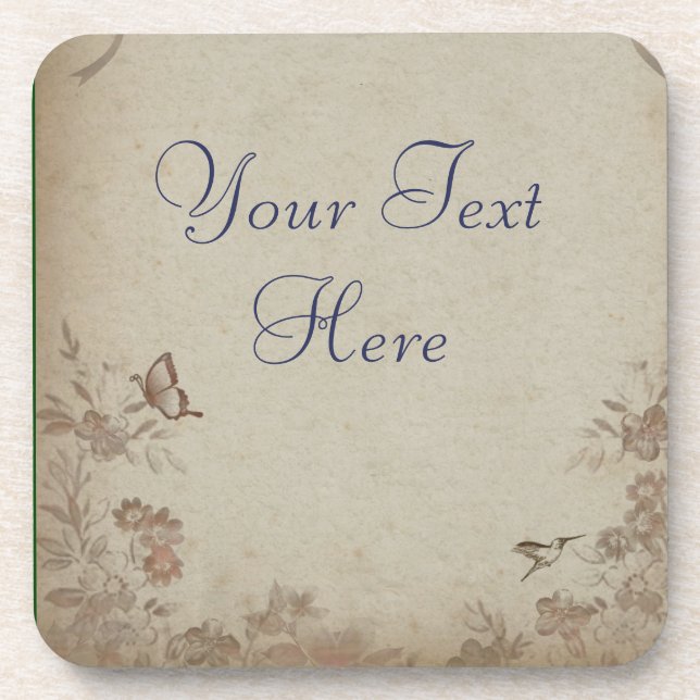 Posavasos Beige floral vintage (Frente)