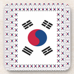 Posavasos Bella Bandera Diagonal Coreana: Un Arte Infinito