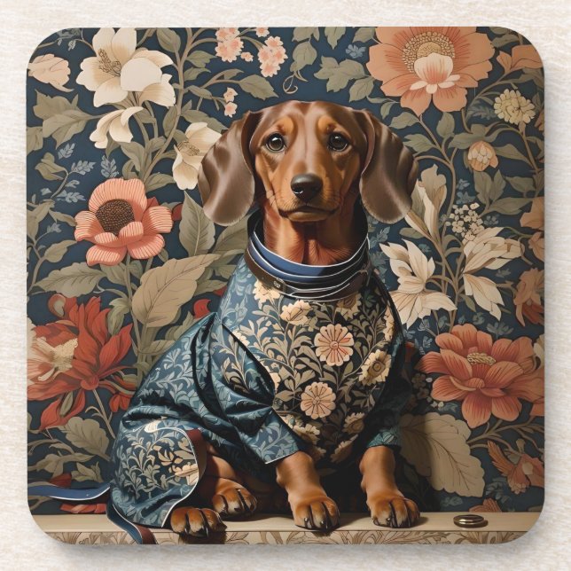 Posavasos Bella Dachshund Brown | Retrato de Dachshund (Frente)