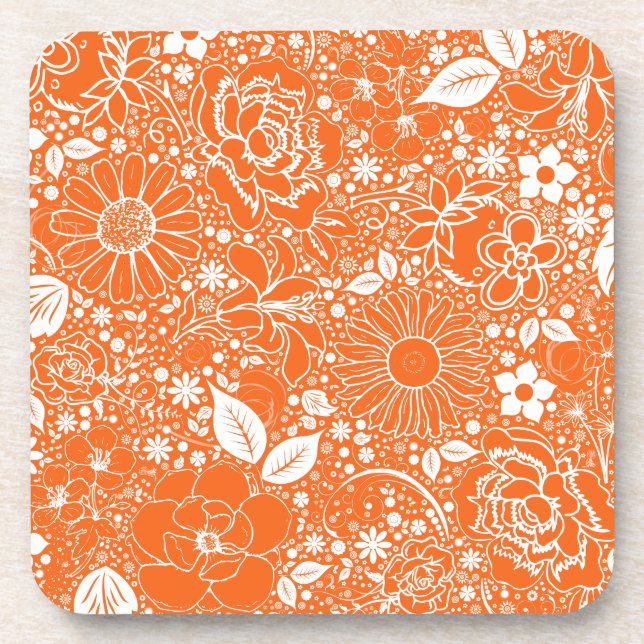 Posavasos Bellas Botánicas Naranjas COASTERS (Frente)