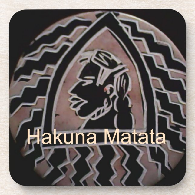 Posavasos Belleza africana: el retrato tribal de Bongo Maasa (Frente)