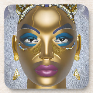 Posavasos Belleza africana sofisticada: Mes de la Historia N