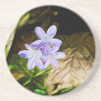 Posavasos Belleza primaveral, abstrato de flores silvestres 