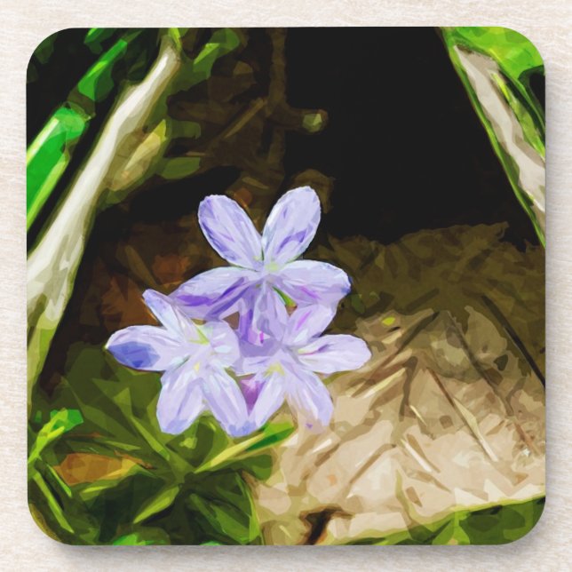 Posavasos Belleza primaveral, abstrato de flores silvestres  (Frente)