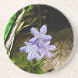 Posavasos Belleza primaveral, abstrato de la flor violeta
