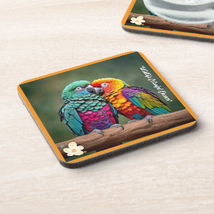 Posavasos "Belleza tropical de las aves"