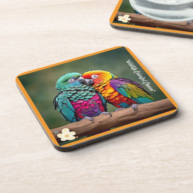 Posavasos "Belleza tropical de las aves" (Lado Izquierdo)