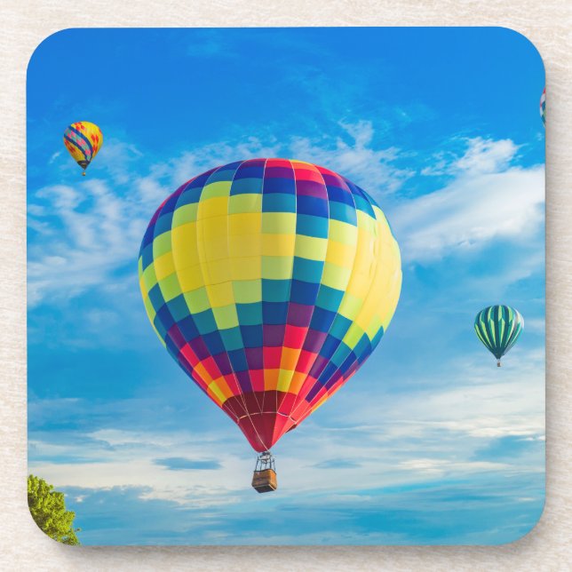 Posavasos Bellos globos de aire caliente (Frente)