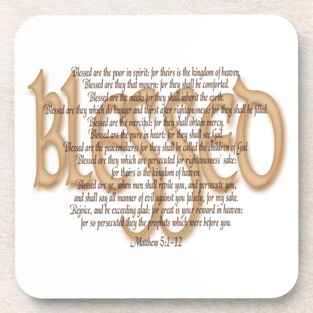Posavasos Bendecido - beatitudes (Frente)