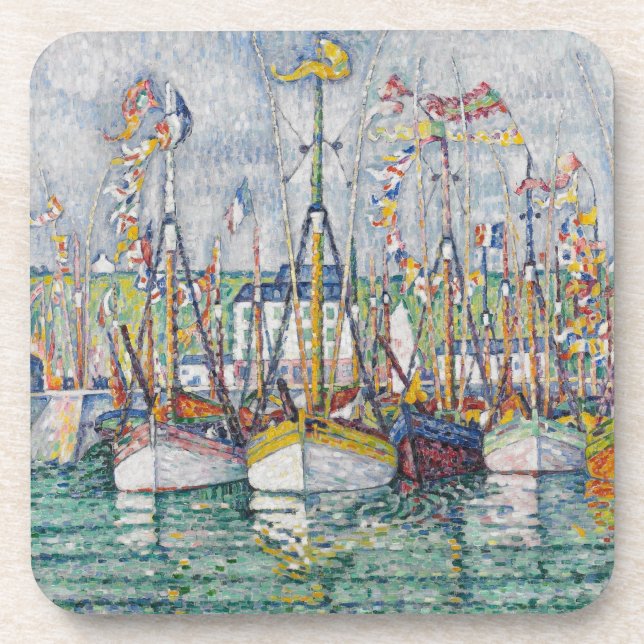 Posavasos Bendición de la flota del atún en Groix, 1923 (Frente)