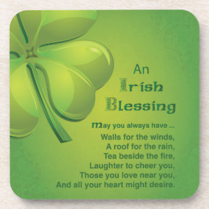 Posavasos Bendiciones irlandesas Green Shamrock, Celtic