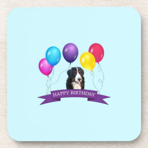 Posavasos Bernese Mountain Dog Happy Birday