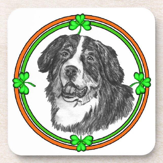 Posavasos Bernese Mtn Dog St Patricks (Frente)