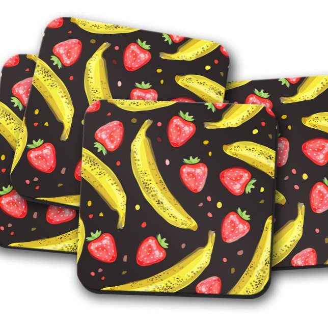Posavasos Berry & Banana Bliss Coaster | Conjunto de escoria (Subido por el creador)