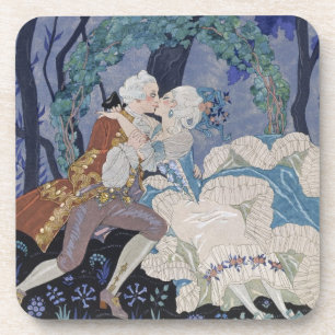 Posavasos Beso secreto, ilustracion para los "Fetes