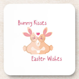 Posavasos Besos de conejo, deseos de Pascua en un