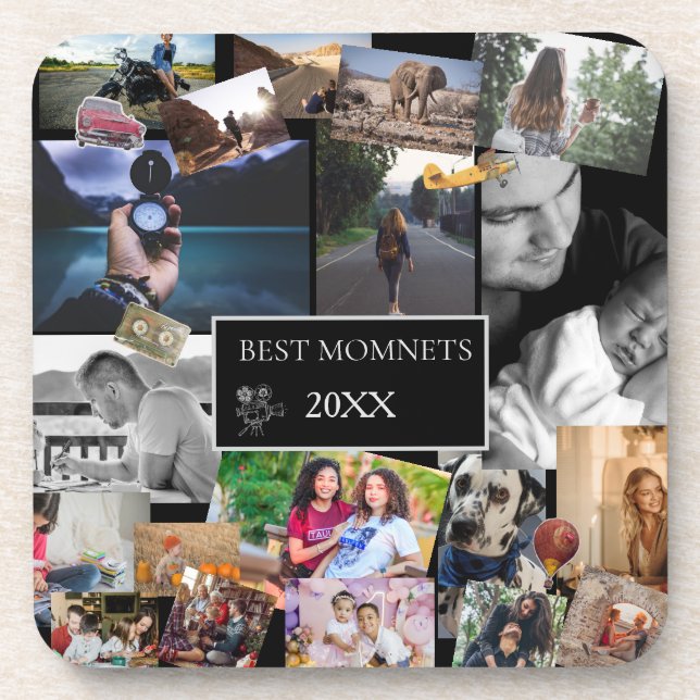 Posavasos Best Moments  New Year Photo Collage  (Frente)