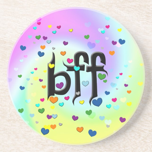 Posavasos bff ~ corazones (Frente)