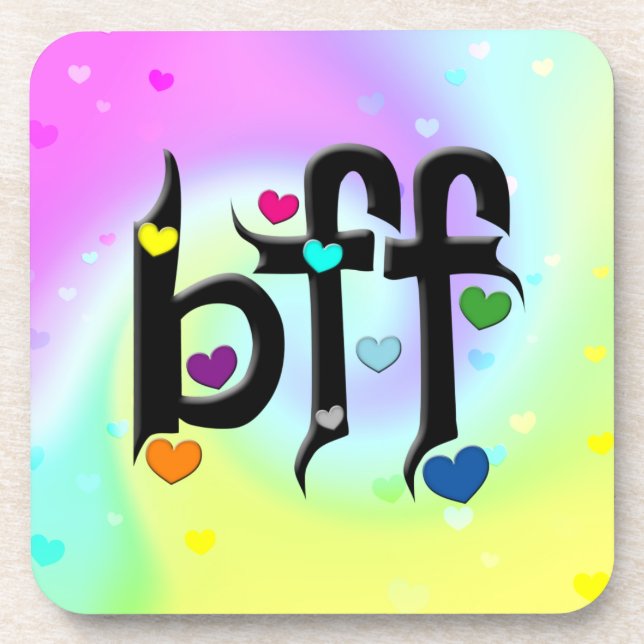 Posavasos bff ~ corazones (Frente)
