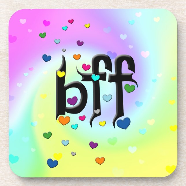 Posavasos bff ~ corazones (Frente)