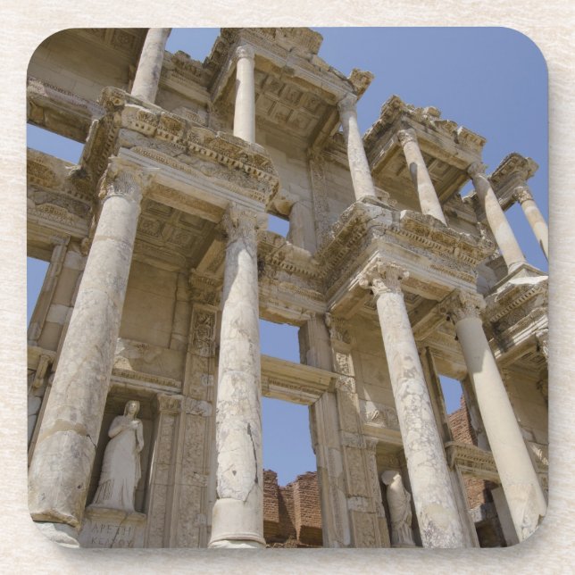 Posavasos Biblioteca Celsus, construida en AD 114-117 (Frente)