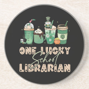 Posavasos Bibliotecario afortunado del día de San Patricio