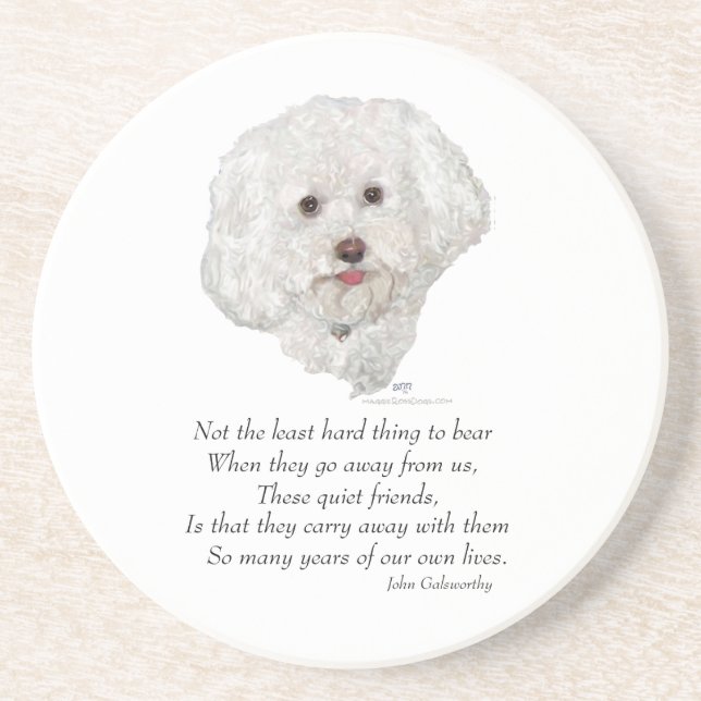 Posavasos Bichon Frise Puente del Arcoíris (Frente)
