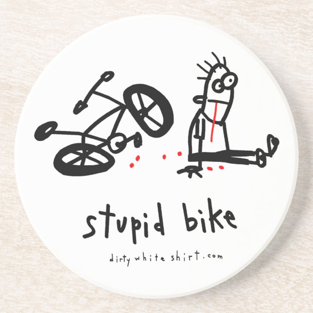 Posavasos Bici estúpida (Frente)