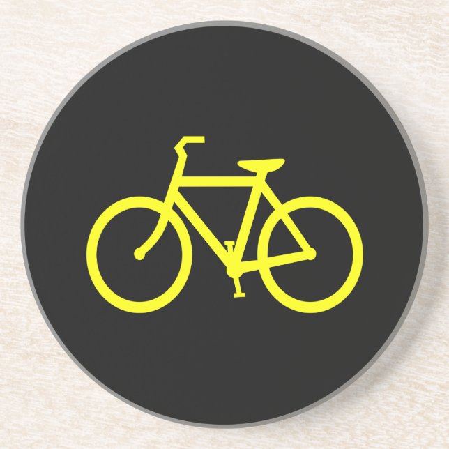 Posavasos Bicicleta amarilla (Frente)