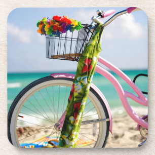 Posavasos Bicicleta en la playa el Miami, la Florida