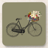 Bicicleta juego de flores bebidas galgas Taupe