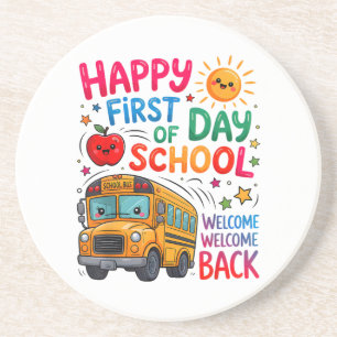 Posavasos Bienvenido de vuelta al colegio Feliz primer día P