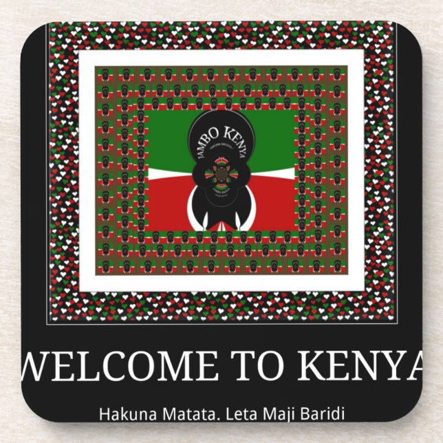 Posavasos Bienvenidos a la Kenia mágica: Hakuna Matata (Frente)