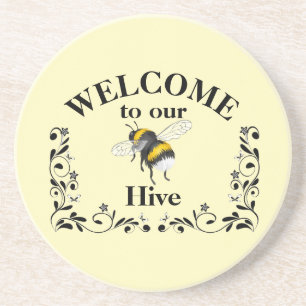 Posavasos Bienvenidos a nuestra colmena de abejas