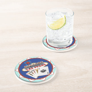 Posavasos Bienvenidos al Casino Chip de Las Vegas