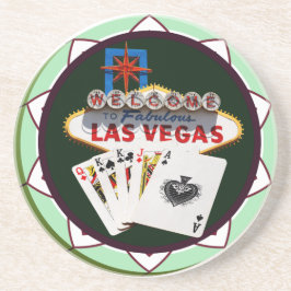 Posavasos Bienvenidos al Casino Chip de Las Vegas