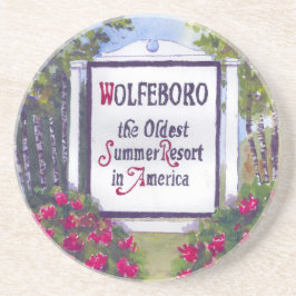 Posavasos Bienvenidos al Rótulo Wolfeboro NH