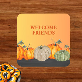 Posavasos Bienvenidos Amigos Calabazas Colores de Otoño
