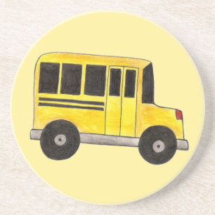 Posavasos Big Yellow School Bus Education Teacher Bus Driver