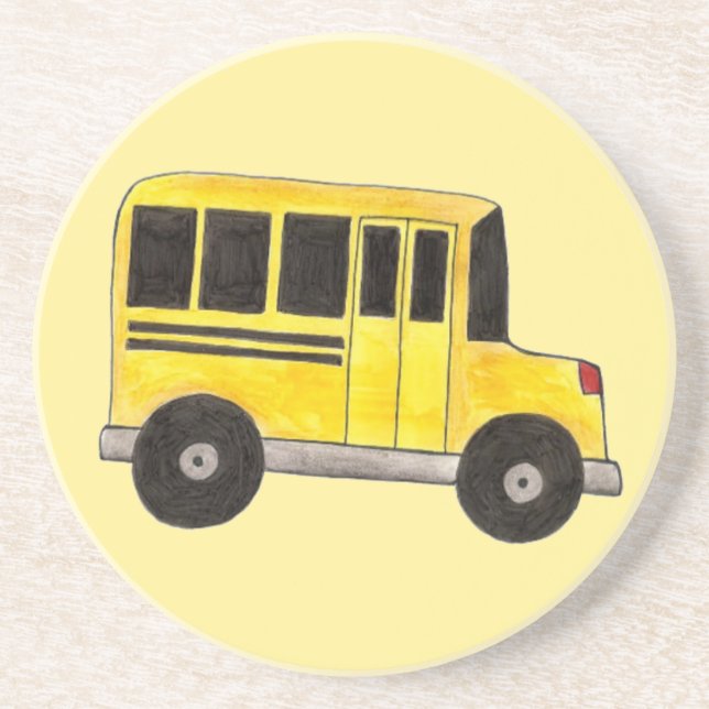 Posavasos Big Yellow School Bus Education Teacher Bus Driver (Frente)