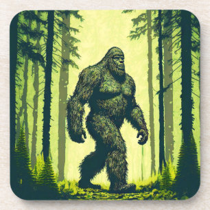 Posavasos Bigfoot sale a caminar por el bosque