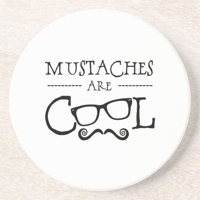 Posavasos Bigotes Gafas Cool (Frente)