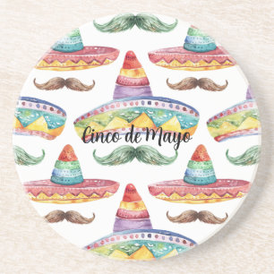 Posavasos Bigotes verdes marrones del Cinco de Mayo